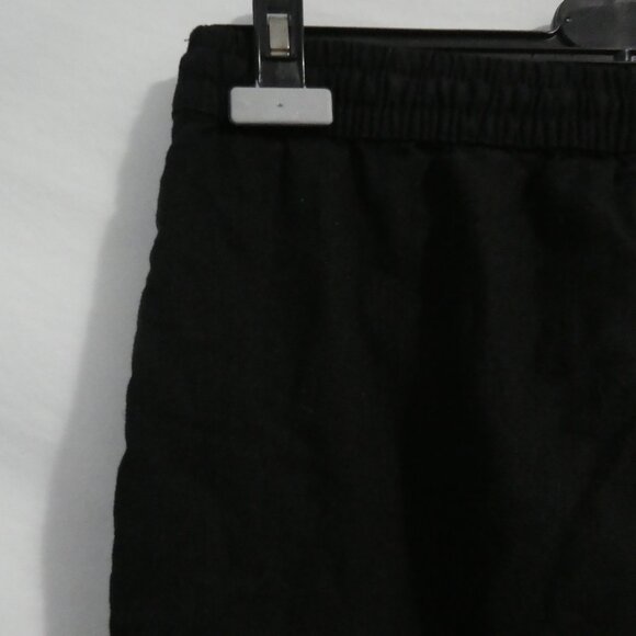 Black Shorts | Stretchy Waist and Drawstring Front | Button and Zip-Up Closure - Picture 9 of 14